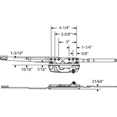 Strybuc LH ENCORE DUAL ARM OPERATOR 36-467EN